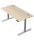 Schreibtisch Move 2 Plus, elektrisch höhenverstellbar, 63-127cm (H), 160x80cm (BxT), rechteckig, ahorn / silber
