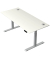 Schreibtisch Move 2 Plus, elektrisch höhenverstellbar, 63-127cm (H), 180x80cm (BxT), rechteckig, weiß / silber