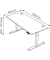 Schreibtisch Move 2 Plus, elektrisch höhenverstellbar, 63-127cm (H), 180x80cm (BxT), rechteckig, weiß / silber