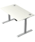 Schreibtisch Move 2 Plus, elektrisch höhenverstellbar, 63-127cm (H), 140x80cm (BxT), rechteckig, weiß / silber