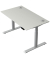 Schreibtisch Move 2 Plus, elektrisch höhenverstellbar, 63-127cm (H), 140x80cm (BxT), rechteckig, lichtgrau / silber
