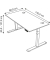 Schreibtisch Move 2 Plus, elektrisch höhenverstellbar, 63-127cm (H), 140x80cm (BxT), rechteckig, lichtgrau / silber