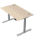 Schreibtisch Move 2 Plus, elektrisch höhenverstellbar, 63-127cm (H), 140x80cm (BxT), rechteckig, ahorn / silber