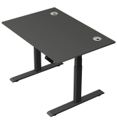 Schreibtisch Move 2 Plus, elektrisch höhenverstellbar, 63-127cm (H), 120x80cm (BxT), rechteckig, anthrazit / anthrazit