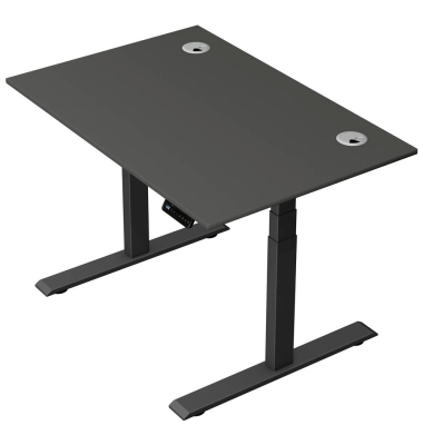 Schreibtisch Move 2 Plus, elektrisch höhenverstellbar, 63-127cm (H), 120x80cm (BxT), rechteckig, anthrazit / anthrazit