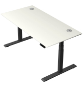 Schreibtisch Move 2 Plus, elektrisch höhenverstellbar, 63-127cm (H), 160x80cm (BxT), rechteckig, weiß / anthrazit