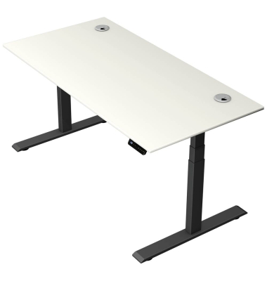 Schreibtisch Move 2 Plus, elektrisch höhenverstellbar, 63-127cm (H), 160x80cm (BxT), rechteckig, weiß / anthrazit