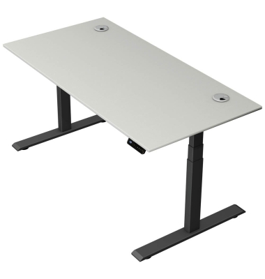 Schreibtisch Move 2 Plus, elektrisch höhenverstellbar, 63-127cm (H), 160x80cm (BxT), rechteckig, lichtgrau / anthrazit