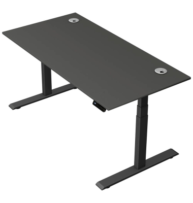 Schreibtisch Move 2 Plus, elektrisch höhenverstellbar, 63-127cm (H), 160x80cm (BxT), rechteckig, anthrazit / anthrazit