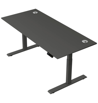 Schreibtisch Move 2 Plus, elektrisch höhenverstellbar, 63-127cm (H), 180x80cm (BxT), rechteckig, anthrazit / anthrazit