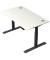 Schreibtisch Move 2 Plus, elektrisch höhenverstellbar, 63-127cm (H), 140x80cm (BxT), rechteckig, weiß / anthrazit
