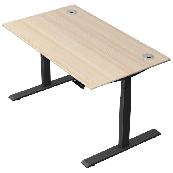 4044917451995 - Move 2 Plus elektrisch höhenverstellbarer Schreibtisch ahorn rechteckig T-Fuß-Gestell anthrazit 1400 x 800 cm 4044917451995 K 4044917451995 - Move 2 Plus elektrisch höhenverstellbarer Schreibtisch ahorn rechteckig T-Fuß-Gestell anthrazit 1400 x 800 cm 4044917451995 K