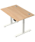 Schreibtisch Move 2 Plus, elektrisch höhenverstellbar, 63-127cm (H), 120x80cm (BxT), rechteckig, eiche / weiß