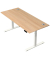 Schreibtisch Move 2 Plus, elektrisch höhenverstellbar, 63-127cm (H), 180x80cm (BxT), rechteckig, eiche / weiß
