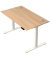 Schreibtisch Move 2 Plus, elektrisch höhenverstellbar, 63-127cm (H), 140x80cm (BxT), rechteckig, eiche / weiß