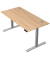 Schreibtisch Move 2 Plus, elektrisch höhenverstellbar, 63-127cm (H), 160x80cm (BxT), rechteckig, eiche / silber