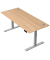 Schreibtisch Move 2 Plus, elektrisch höhenverstellbar, 63-127cm (H), 180x80cm (BxT), rechteckig, eiche / silber