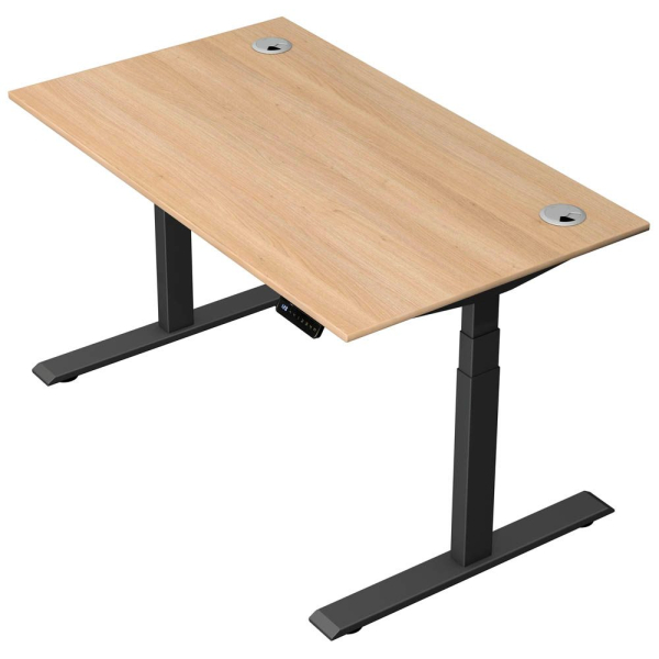 4044917452121 - Move 2 Plus elektrisch höhenverstellbarer Schreibtisch eiche rechteckig T-Fuß-Gestell anthrazit 1400 x 800 cm 4044917452121 K 4044917452121 - Move 2 Plus elektrisch höhenverstellbarer Schreibtisch eiche rechteckig T-Fuß-Gestell anthrazit 1400 x 800 cm 4044917452121 K