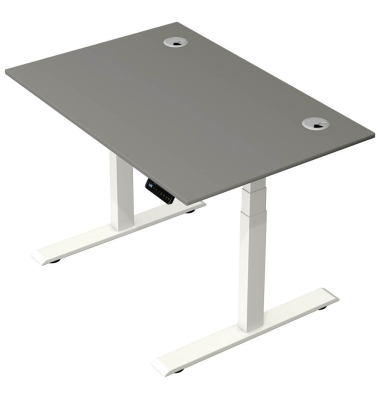 Schreibtisch Move 2 Plus, elektrisch höhenverstellbar, 63-127cm (H), 120x80cm (BxT), rechteckig, graphit / weiß