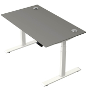 Schreibtisch Move 2 Plus, elektrisch höhenverstellbar, 63-127cm (H), 140x80cm (BxT), rechteckig, graphit / weiß