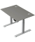 Schreibtisch Move 2 Plus, elektrisch höhenverstellbar, 63-127cm (H), 120x80cm (BxT), rechteckig, graphit / silber