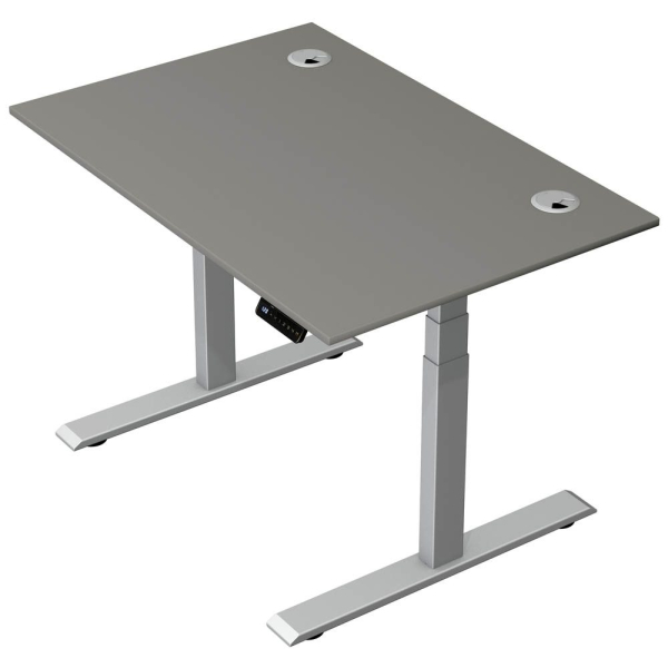 4044917452176 - Move 2 Plus elektrisch höhenverstellbarer Schreibtisch grafit rechteckig T-Fuß-Gestell silber 1200 x 800 cm 4044917452176 Ker