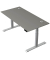 Schreibtisch Move 2 Plus, elektrisch höhenverstellbar, 63-127cm (H), 160x80cm (BxT), rechteckig, graphit / silber