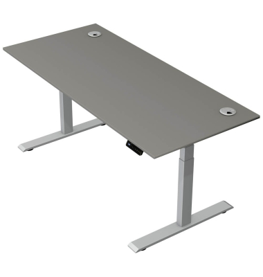 Schreibtisch Move 2 Plus, elektrisch höhenverstellbar, 63-127cm (H), 180x80cm (BxT), rechteckig, graphit / silber