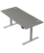 Schreibtisch Move 2 Plus, elektrisch höhenverstellbar, 63-127cm (H), 180x80cm (BxT), rechteckig, graphit / silber