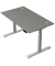 Schreibtisch Move 2 Plus, elektrisch höhenverstellbar, 63-127cm (H), 140x80cm (BxT), rechteckig, lichtgrau / silber