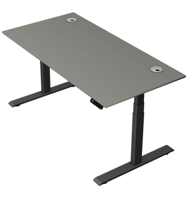 Schreibtisch Move 2 Plus, elektrisch höhenverstellbar, 63-127cm (H), 160x80cm (BxT), rechteckig, graphit / anthrazit