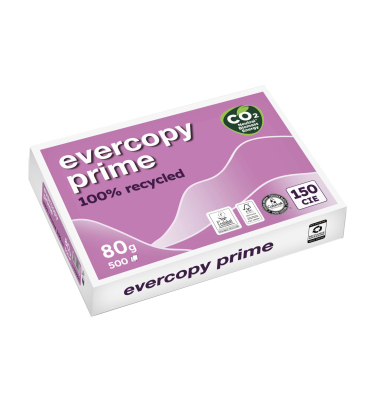 Recyclingpapier evercopy prime 51000P300C A4 80g wei&szlig; 105er Wei&szlig;e 
