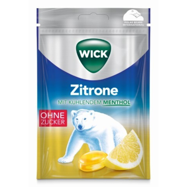 4030300022088 - WICK Hustenbonbons ZITRONE& NATÜRLICHES MENTHOL ohne Zucker