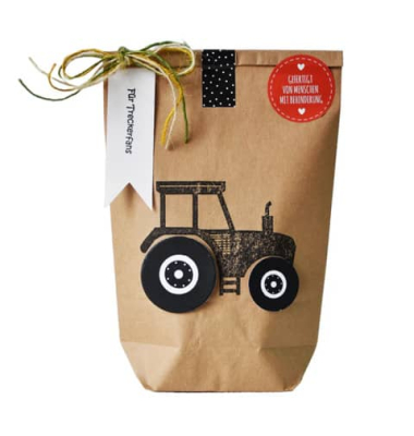 Wundert&uuml;te 63646 , "Treckerfans", 14x22cm (BxL), in Papiert&uuml;te
