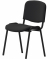 Besucherstuhl ISO Black Stoff schwarz Gestell schwarz