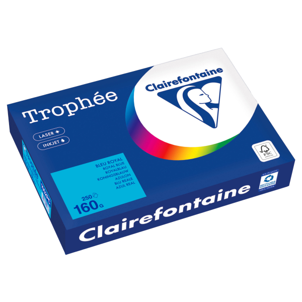 3329680001686 - Kopierpapier Trophée Color 1052PC royalblau A4 160g 250 Blatt 3329680001686 250 Blatt