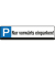 Parkplatzschild 9219-00279 Nur vorwärts einparken
