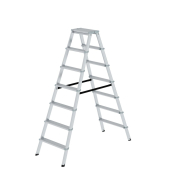 Stehleiter 11237 ML, 2x 7 Stufen, silber, Aluminium