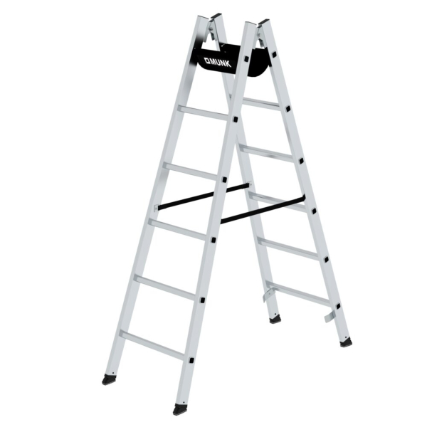 4031405330122 - MUNK Sicherheits-Sprossenleiter beidseitig begehbar Sprossen 30 x 30 mm rutschsicher 2 x 6 Sprossen