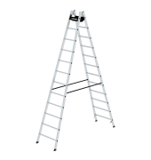 Stehleiter 33024 nivello, 2x 12 Stufen, silber, Aluminium