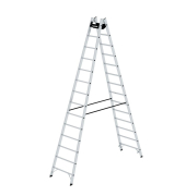 Stehleiter 33028 nivello, 2x 14 Stufen, silber, Aluminium