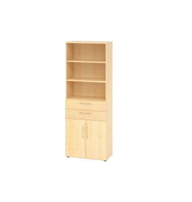 Regalschrank V9 Advanced V968K2/3/3/BS, abschlie&szlig;bar, 6 OH, ahorn, 80x215,6x41,7cm (BxHxT)