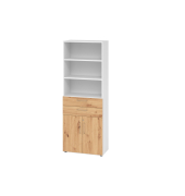 Regalschrank V9 Advanced V968K2/W/R/BS, abschlie&szlig;bar, 6 OH, asteiche/wei&szlig;, 80x215,6x41,7cm (BxHxT)