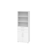Regalschrank V9 Advanced V968K2/W/W/BS, abschlie&szlig;bar, 6 OH, wei&szlig;, 80x215,6x41,7cm (BxHxT)