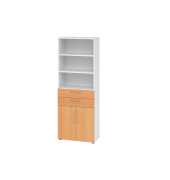 Regalschrank V9 Advanced V968K2/W/6/BS, abschlie&szlig;bar, 6 OH, buche/wei&szlig;, 80x215,6x41,7cm (BxHxT)