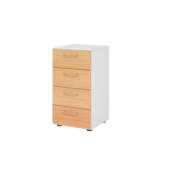 4032062324646 - 924S4 Schubladenschrank buche weiß 4 Schubladen 400 x 420 x 748 cm 1 St