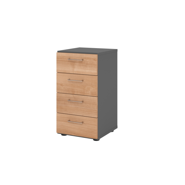 4032062324820 - 924S4 Schubladenschrank grafit nussbaum 4 Schubladen 400 x 420 x 748 cm 1 St