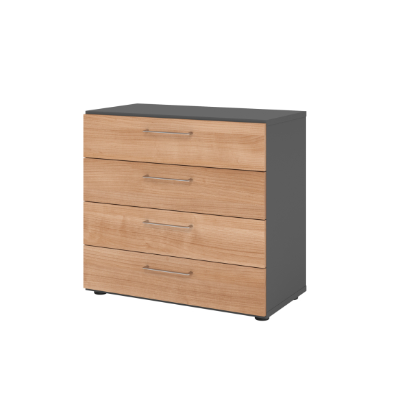 4032062324912 - Regal 2OH 4Schübe gp Nussbaum 4032062324912 Hammerbacher