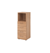 Regalschrank V9 Advanced V934S4/N/N/BS, nein, 3 OH, nussbaum, 40x110x41,7cm (BxHxT)