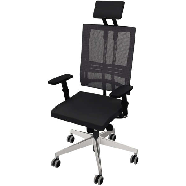 5901747153224 - Bürodrehstuhl Net-Motion schwarz mit Armlehnen bis 110kg 5901747153224 Nowy Styl
